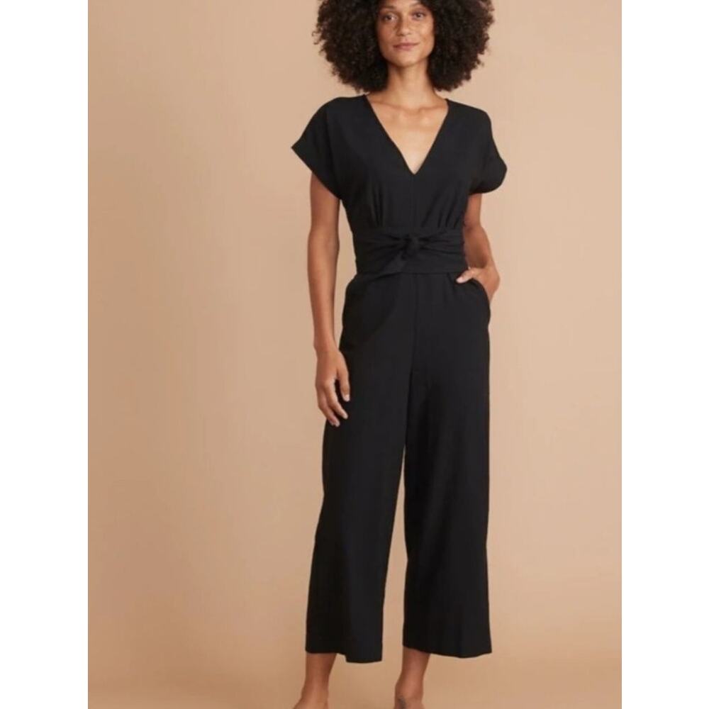 Marine Layer Black Belted Jumpsuit